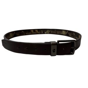 Mossy Oak Camo Brown Leather Belt Men's Size 38-40 Buckle